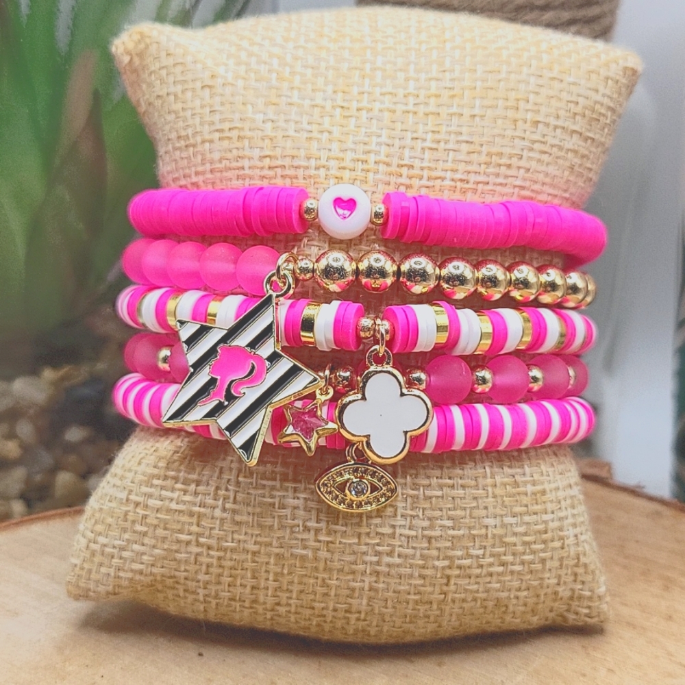 Barbie inspired bracelet set